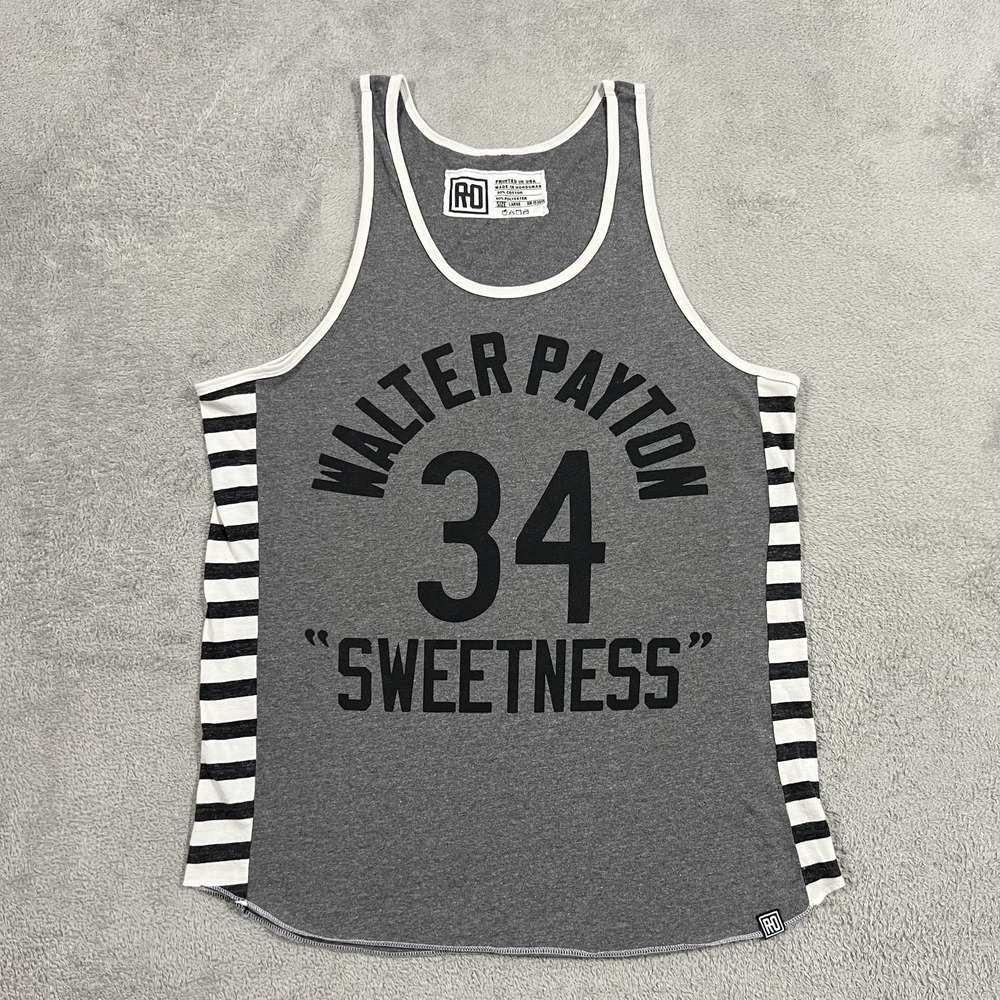 Roots Of Fight Walter Payton 34 Sweetness Tank Top Shirt Mens Large NFL